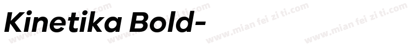 Kinetika Bold字体转换